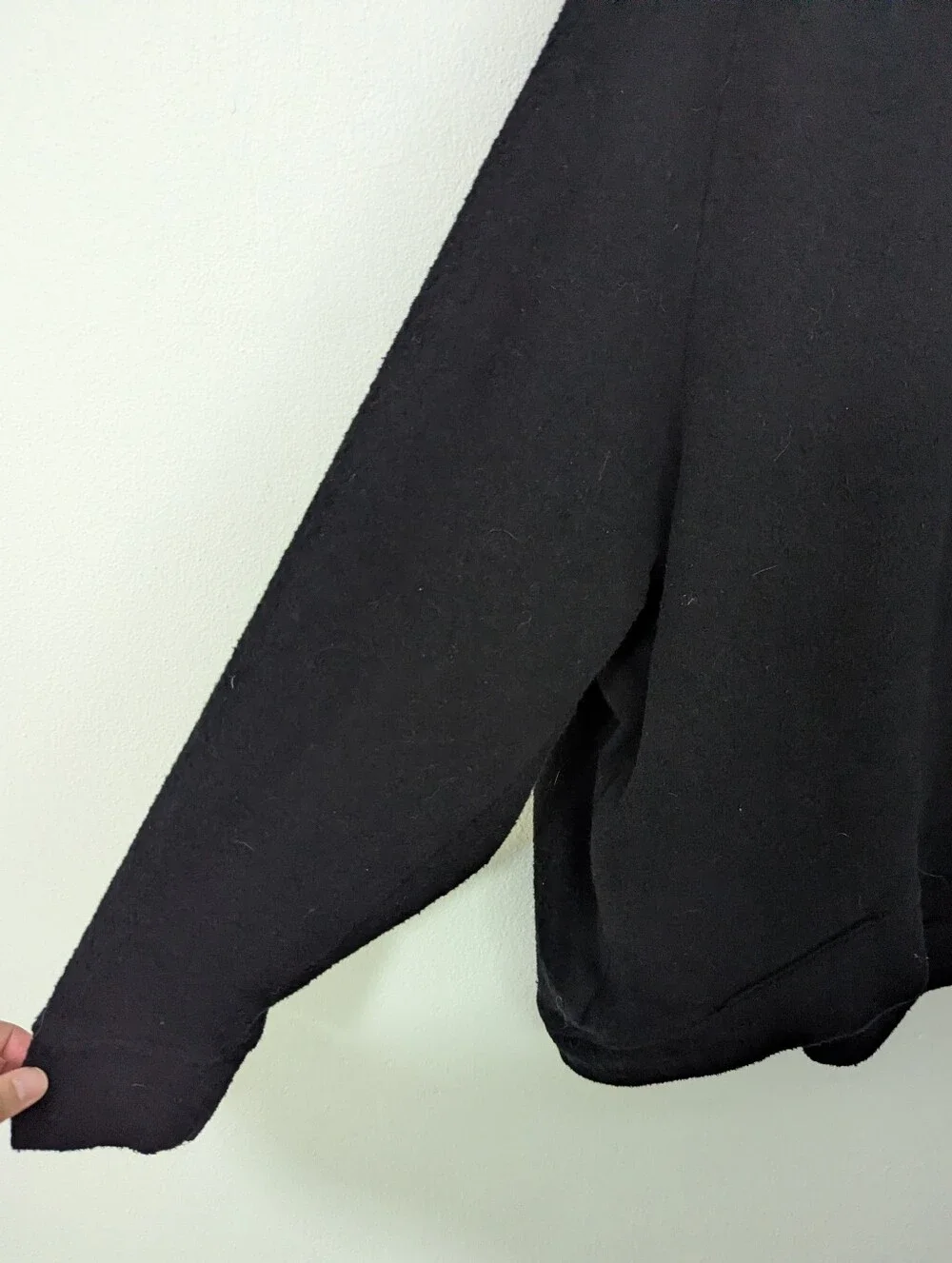Free People FP Beach Mock Neck Oversized Sweater Tunic Knit Black Small S